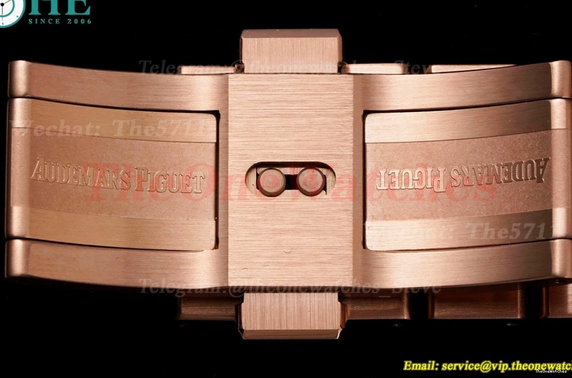 Gold 42mm Blue Oak Royal Offshore APF A7750 RG RG 0303